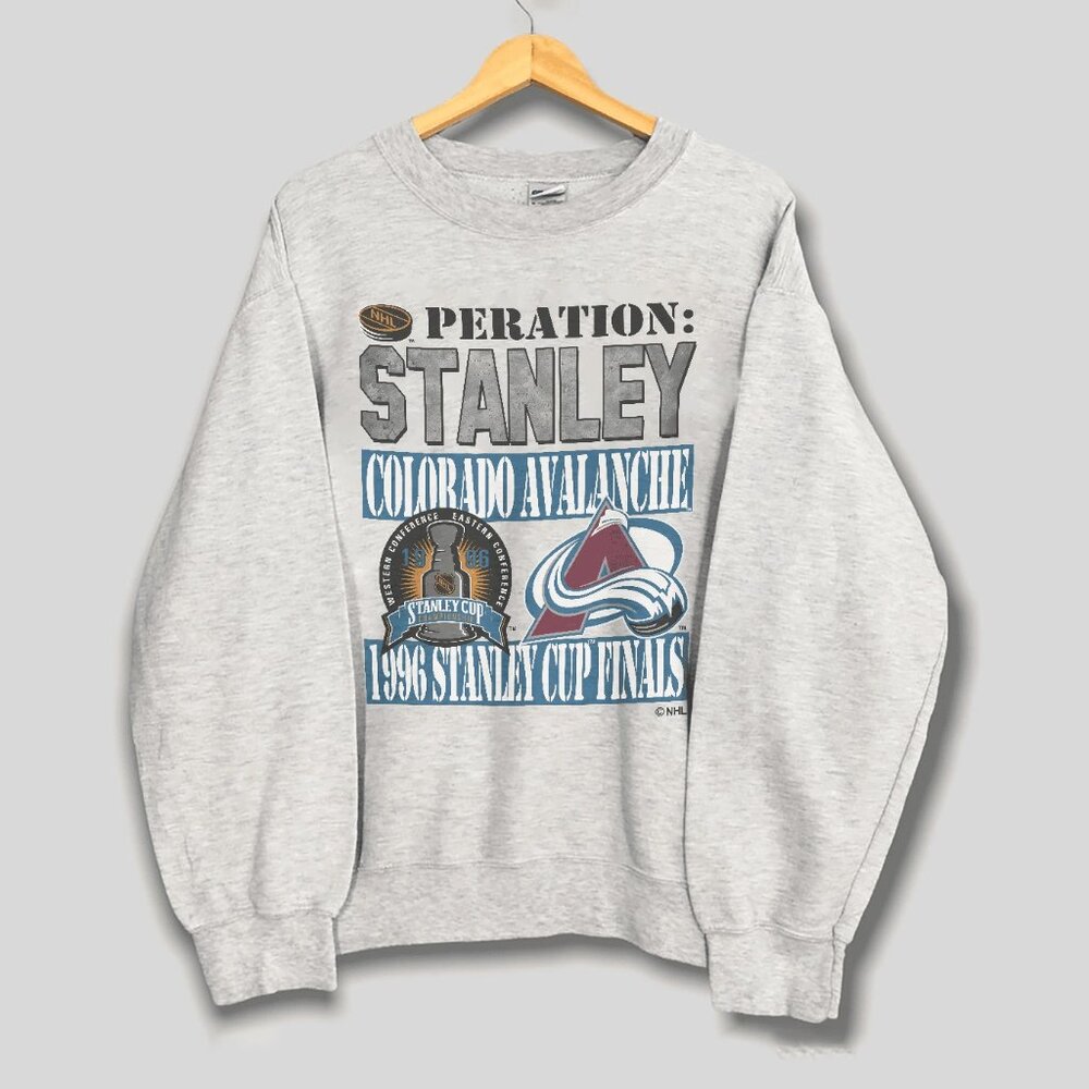 1996 Vintage Colorado Avalanche Hockey Stanley Cup Finals Sweatshirt, NHL Shirt